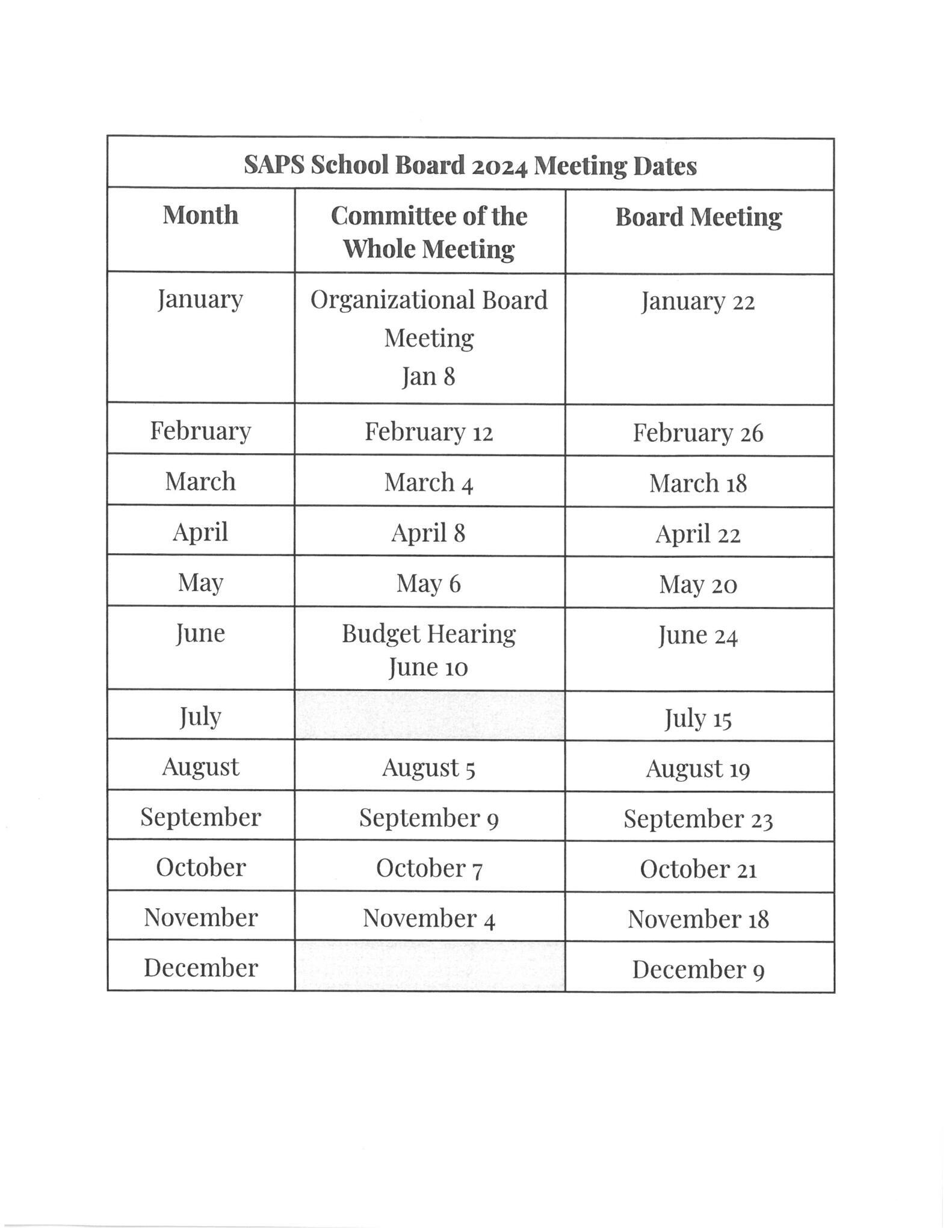 Board of Education District Stephenson Area Public Schools